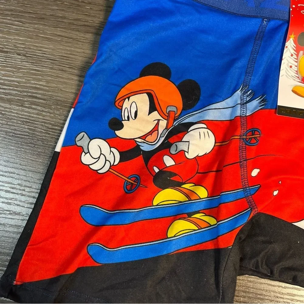 Disney NWT Mickey Mouse Skiing‎ Crazy Boxers Boxer Briefs LARGE